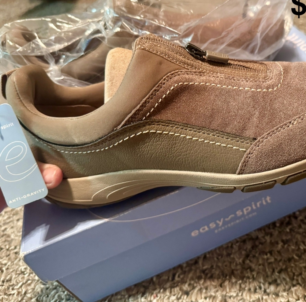Easy Spirit Men's Brown Slip-On Shoes